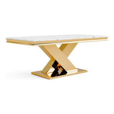 Newlyn Sugely Stone Top Dining Table