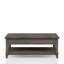 Table à plateau relevable rustique gris avec tablette de rangement - bois massif + cocktail charmant