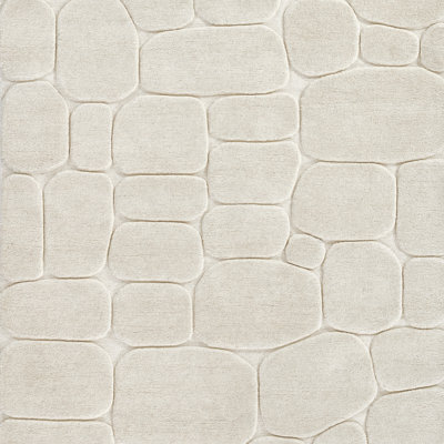 Aelin Ivory Pebble Hand-Tufted Wool Rug