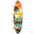 52''H Surfboard Wall Shelf with Printed Surface