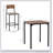 3 Piece Bar Table Set, Industrial Counter Height Dining Table Set