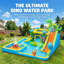 Luxury Dinosaur Theme Inflatable Water Slide Bounce House With Volcano Sprinklers