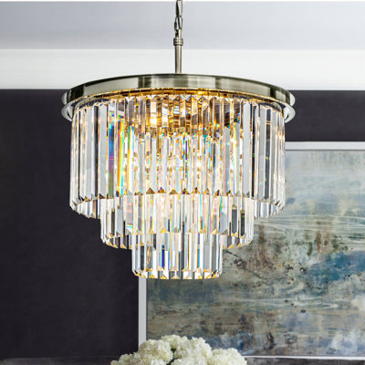 Lustre en cristal à 6 lumières Popem
