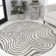 Maribo High-Low Abstract Groovy Striped Gray/Ivory Indoor/Outdoor Rug