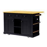 53Inch Large Kitchen Island With Drop Leaf(No Include Stool)