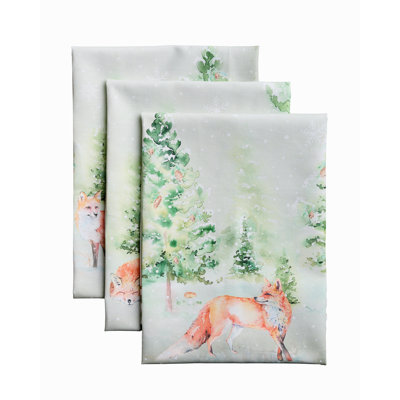 Ensemble de 3 torchons de cuisine 100% coton 20 "x 27,5" Maison d 'Hermine absorbant avec boucle suspendue pour la cuisine
