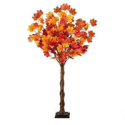 Home Imports Emporium Autumn Maple Pre-lit Artificial Fall Tree Warm White Lights 4ft