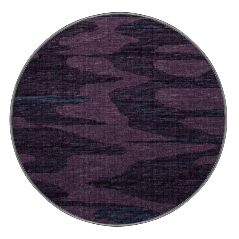 Tapis mauve lavable à la machine, Round 4'