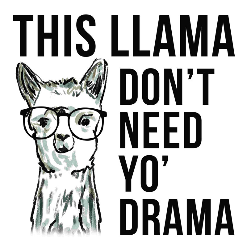 Lama drame 2, H 36 po x l 36 po