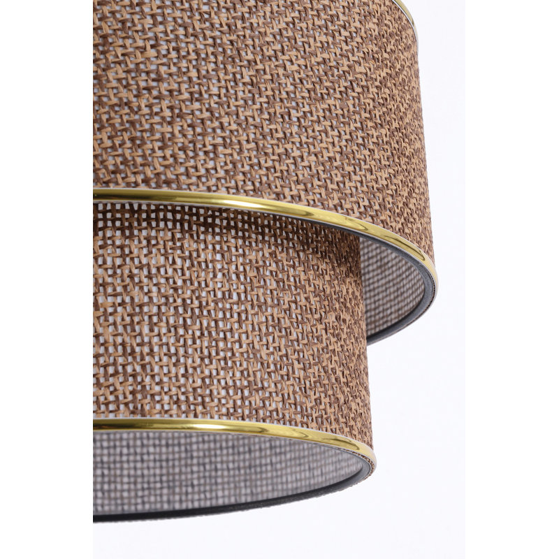 Lustre beige élégant avec câble réglable, structure en métal, 27,6 po x 27,6 po x 27,6 po | Certifié CE, douille E27 (40 W maximum) | Parfait pour la salle à manger, le salon ou le vestibule, design moderne et élégant