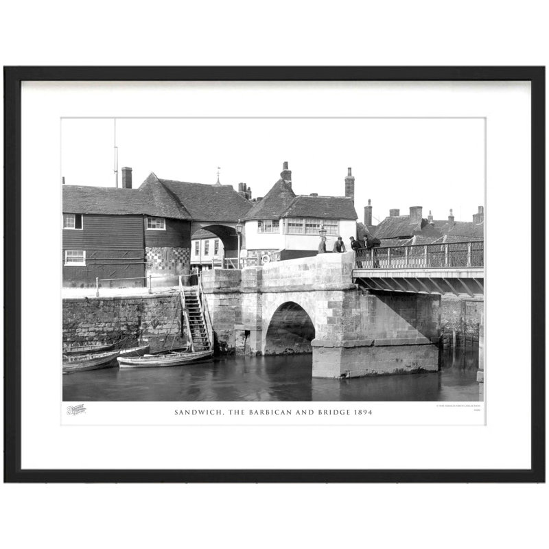 Sandwich, The Barbican And Bridge 1894 by Francis Frith - Single Picture Frame Print, 40cm H x 50cm W x 2.3cm D