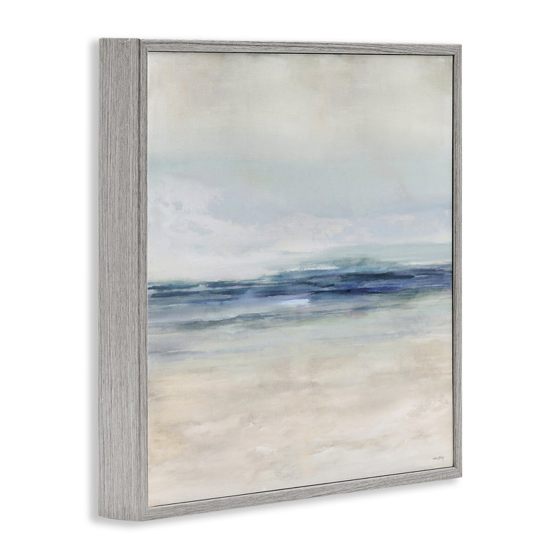 Giclée encadrée Coastal Calm Beach Horizon, design par Amber Sterling, H 12 po x l 12 po, Estampe numérique Farmhouse