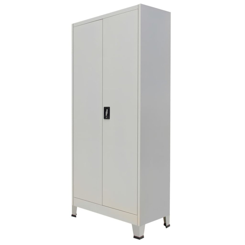 Briony Office Cabinet File Cabinet Filing Cabinet with 2 Doors Steel, Gray