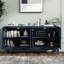 Buffet à porte ondulée - Vaste espace de rangement pour le salon, vestibule réglable, élégant avec portes à motif, rangement, construction-2068532253