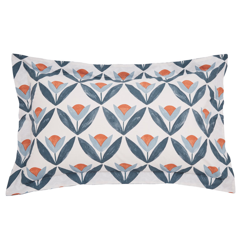 Tulip Trellis Cotton Duvet Cover Set Set, Super King Duvet Cover + 2 Super King Pillowcases