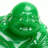 Laughing Buddha Statue (3.94×2.17×1.97 inch) - Resin Wealth & Luck Decor for Home/Office, Green