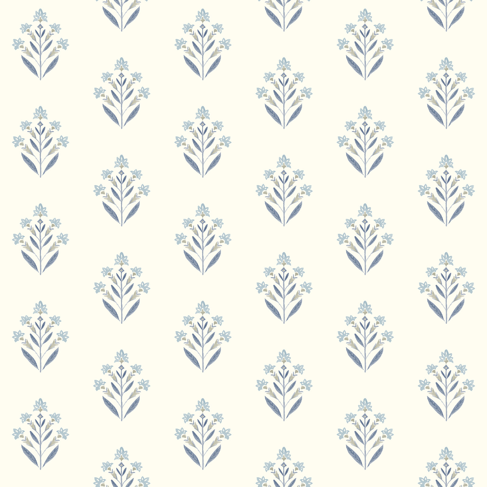 Tenny Prepasted Floral Wallpaper, Blue