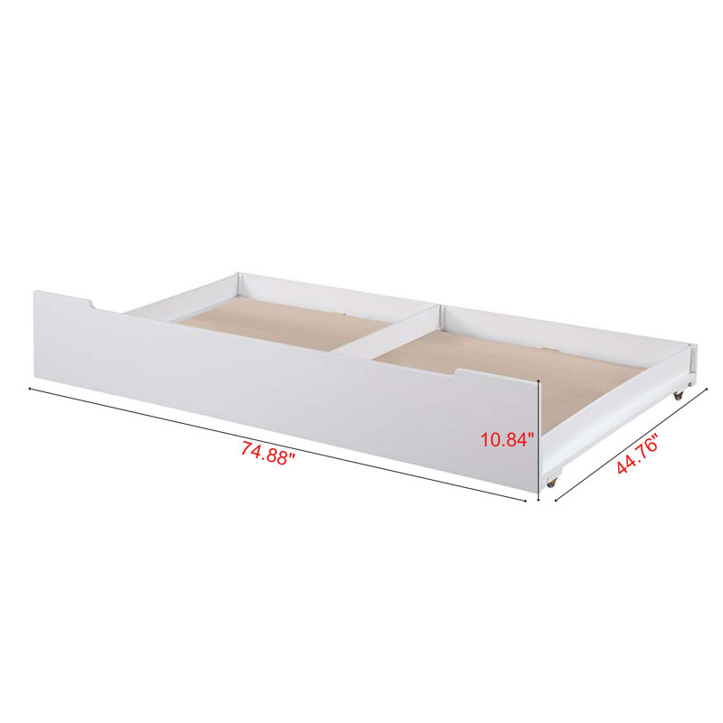 Nyx Twin Trundle, Oak & White Finish