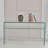 Glass Console Table, Transparent Tempered  Glass Console Table With Rounded Edges Desks, Sofa Table