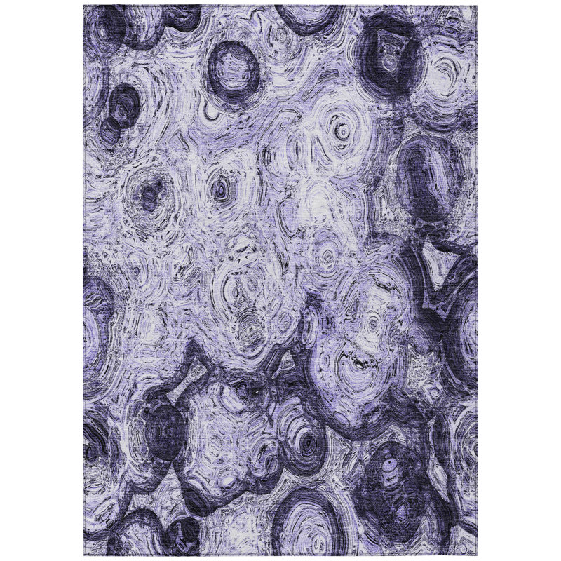 Loreen Washable Abstract Indoor / Outdoor Rug, Rectangle 9' x 12'