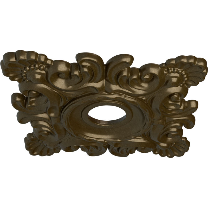 Médaillon de plafond Endurathane Oldham, DO 18 po x P 3 3/8 po x P 7/8 po (convient aux auvents jusqu'à 8 5/8 po), apprêté en usine