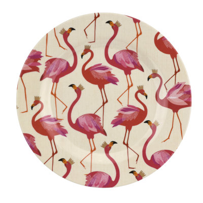 Assiettes à salade en mélamine S / 4 de 8 po Portmeirion Sm Flamingo