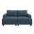 Anureet Plush Upholstered Corduroy Loveseat Sofa Blue-1898291028
