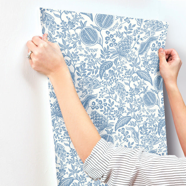 Pomegranate Wallpaper Double Roll, White/Blue