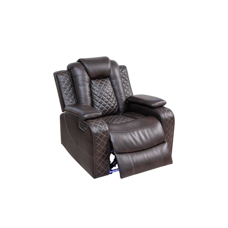 Fauteuil inclinable électrique Codrina, Brun