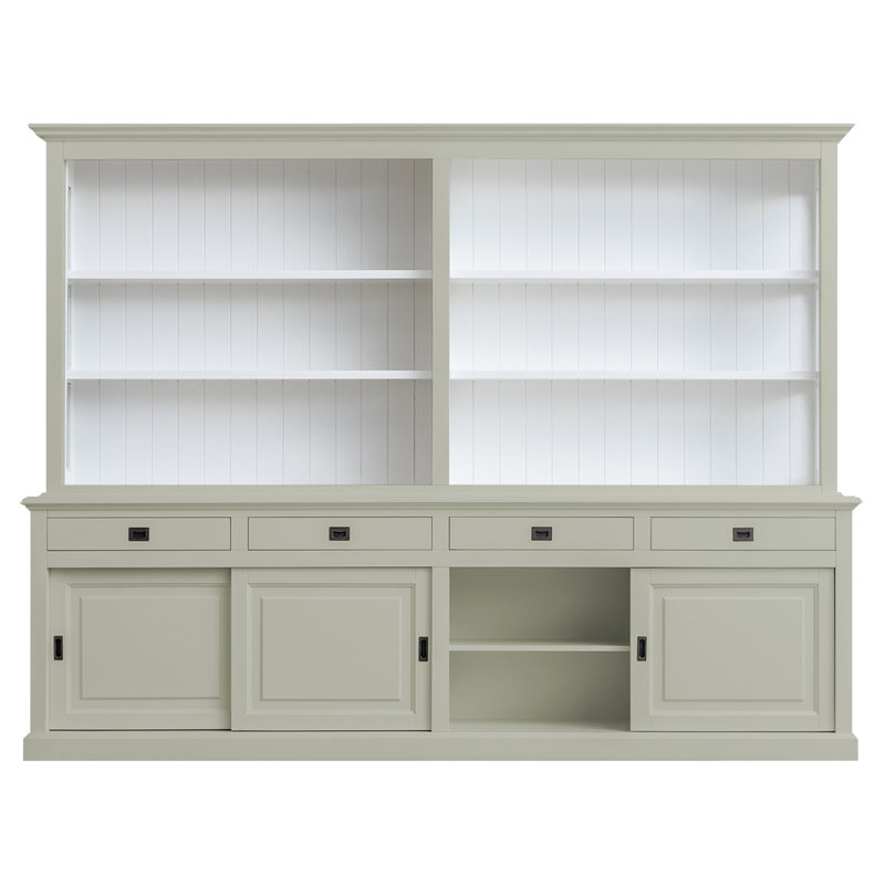 Bush 300 cm W Display Cabinet, Ivory/Grey