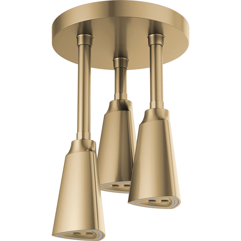 Pomme de douche fixe pleine pluie suspendue, Bronze champagne