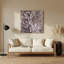 Abstrait floral 19, art mural gris en métal-725645289