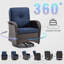 Ensemble de chaises pivotantes d'extérieur avec coussins 6 pièces Kyesha-21498386-21498385