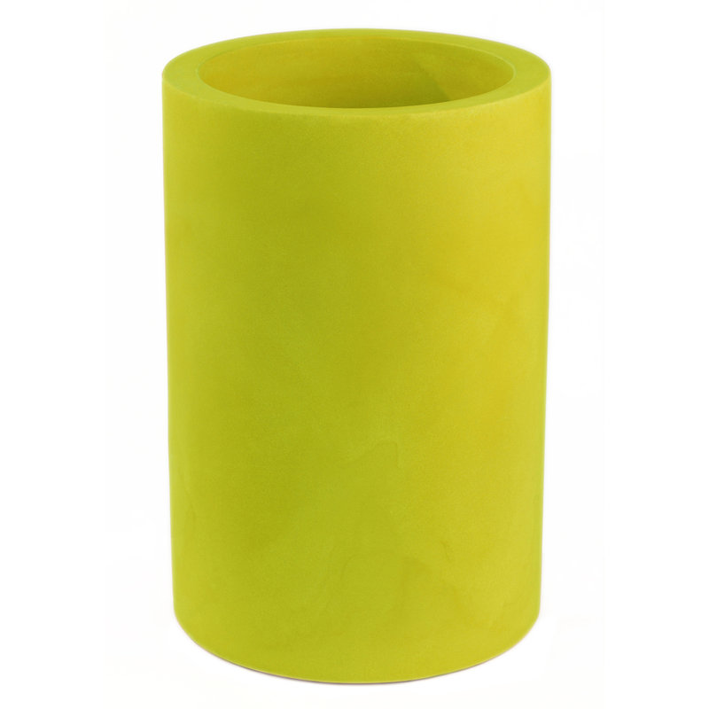 Cilindro Resin Pot Planter, White, 11" H x 5.5" W x 5.5" D