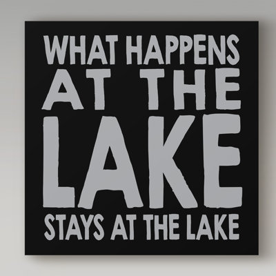 Keishawna «Happens Lake», art textuel sur toile tendue