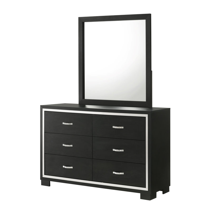 Mobilier de chambre à coucher moderne moderne en bois noir