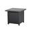 Pottershill Square Steel Propane Smokeless Fire Pit Table with Hidden Fuel Tank
