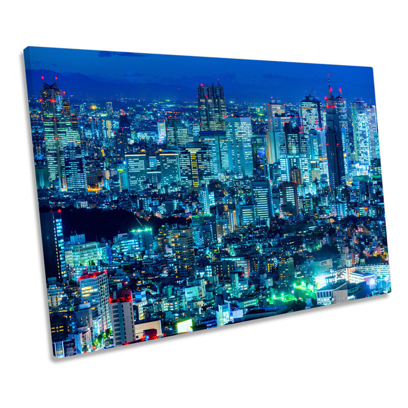 Shinjuku Japan City Skyline - Wrapped Canvas Print, 61cm H x 91.4cm W x 4cm D