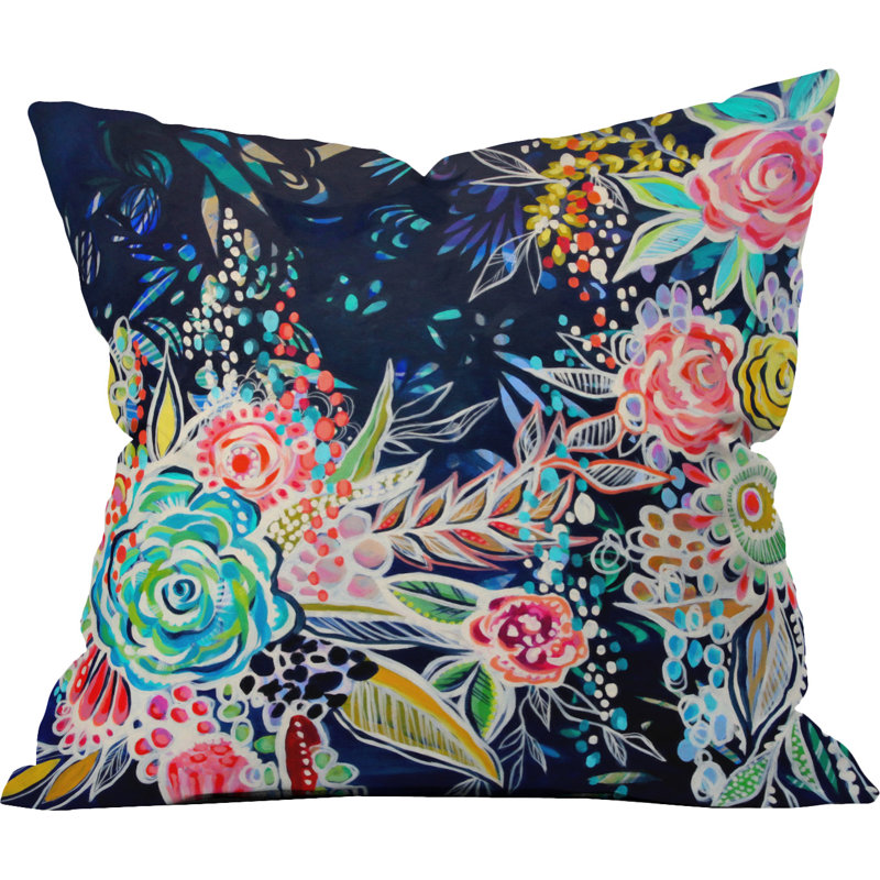 Night Bloomers Pillow, 26" x 26"