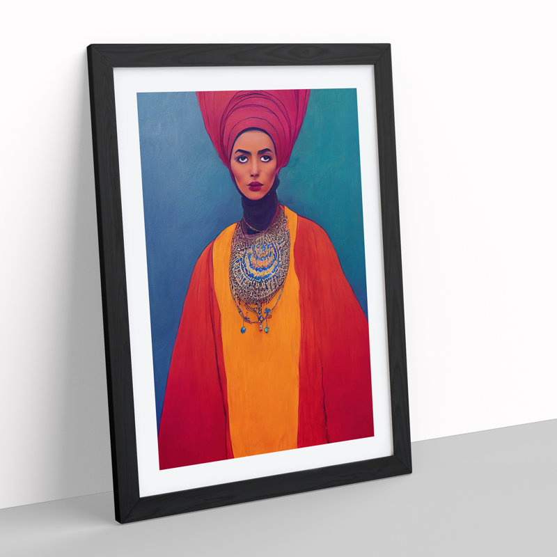Beauty of a Woman - Wall Art, 48cm H x 36cm W, Black Framed, White