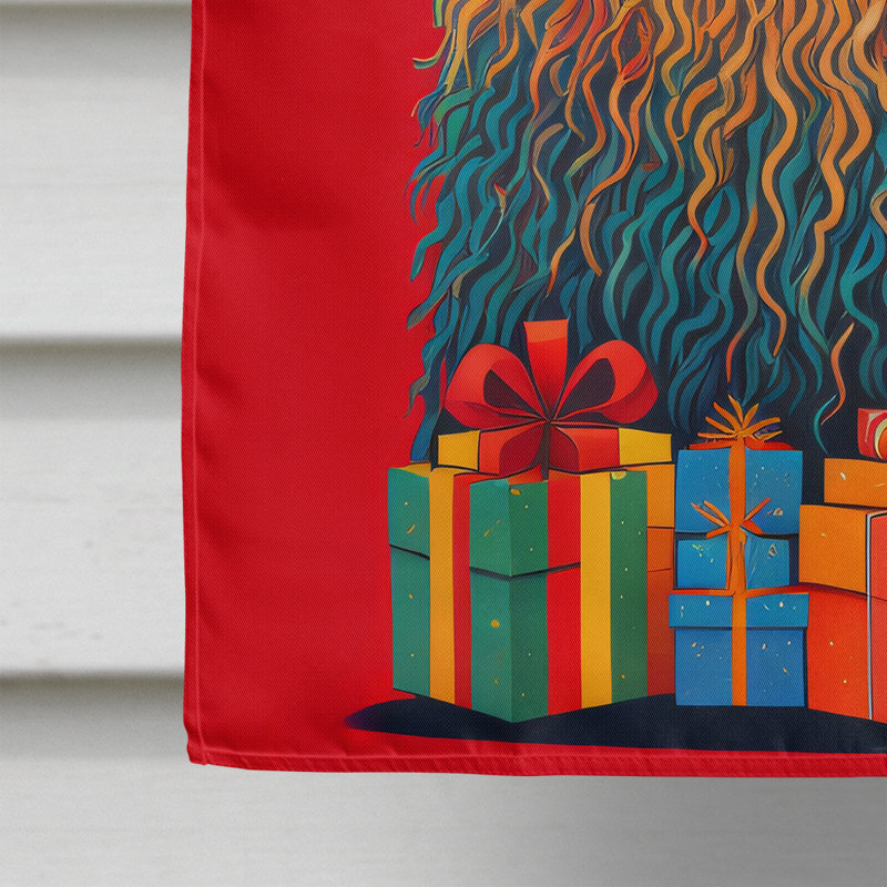 Drapeau de maison de Noël en polyester à double face H 40 po x l 28 po