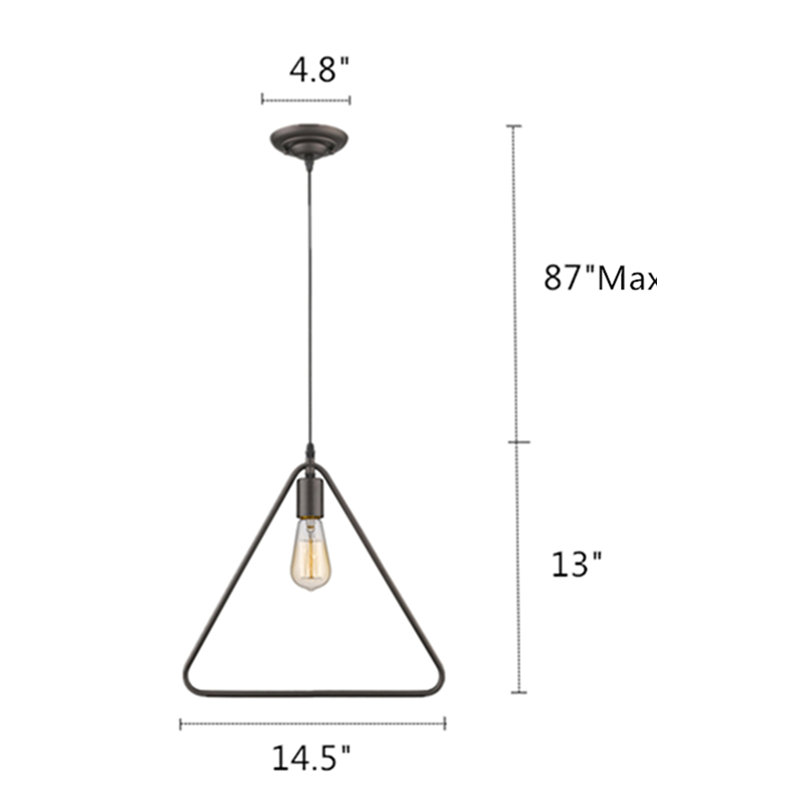 Luminaire suspendu pour une seule ampoule 1 lumières Marblehead
