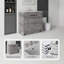 Meuble-lavabo autoportant avec comptoir en marbre de culture et portes à fermeture en douceur-27326890