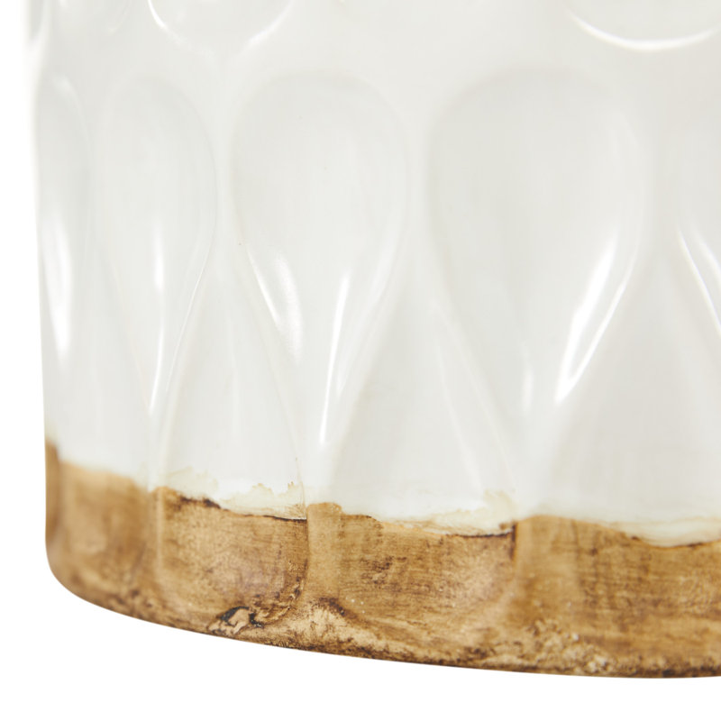 Auxvasse Geometric Porcelain Table Vase, 12" H x 8" W x 8" D