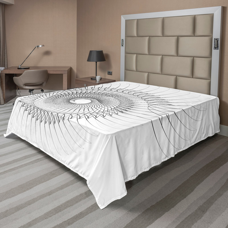 Drap blanc Ambesonne, Drap plat pour très grand lit californien