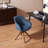 23" Yellow And Natural Fabric And Wood Swivel Arm Chair-572939703