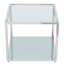 Grande table basse carrée Charles en argent-1366869762