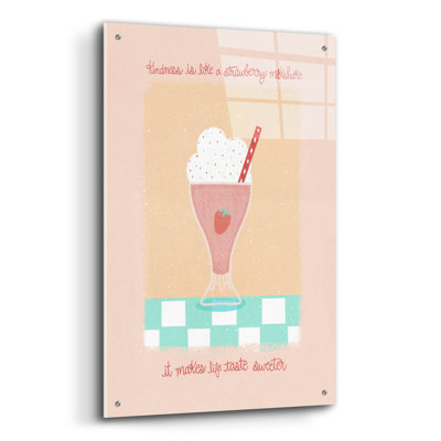 Art mural en verre «Strawberry Milkshake» par Club Daydream