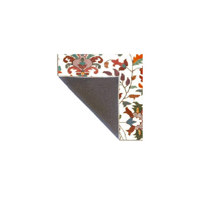 Tapis tissé à motif floral lavable, Sous-tapis rectangulaire 4 pi 7 po x 6 pi 7 po inc