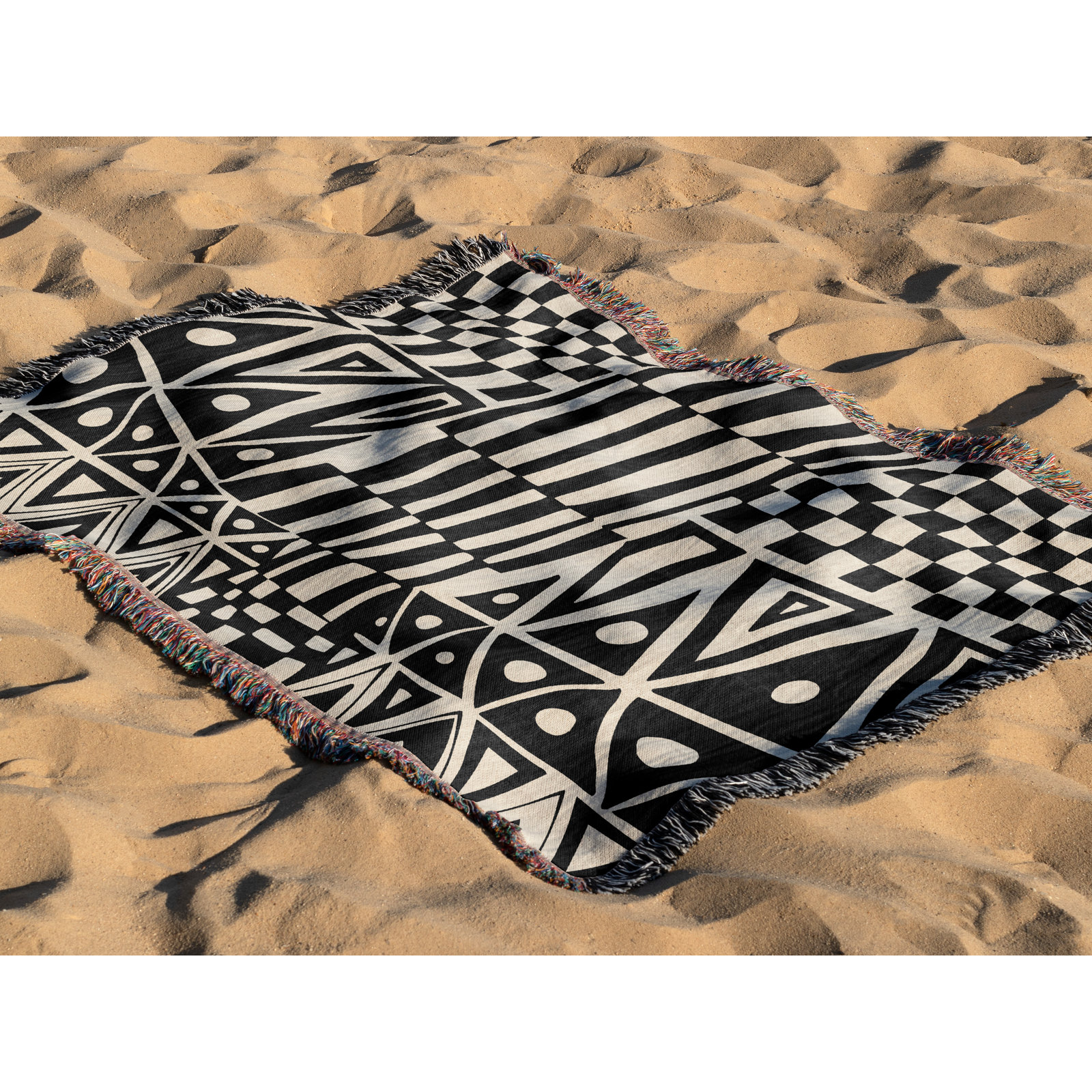 Cocodili Cotton Hand Woven Throw Blanket, 60" x 80" – Queen, Navy Blue